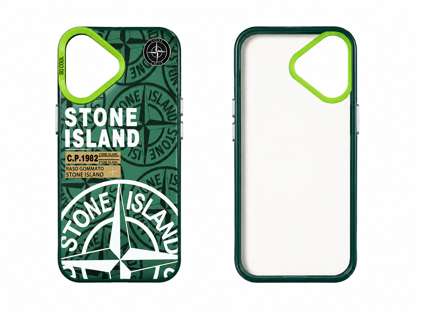 Coque Stone Island Vert  Iphone 16