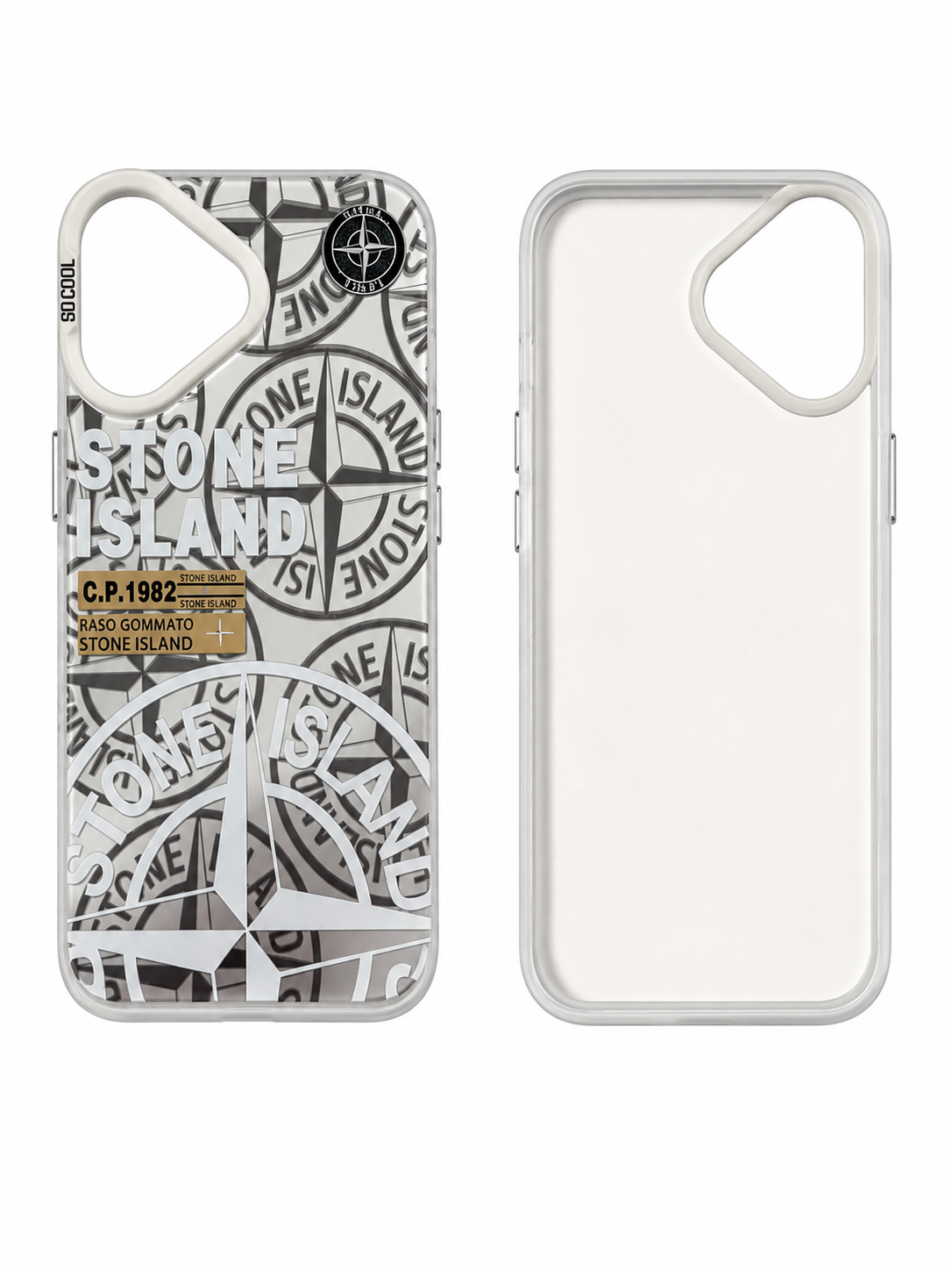 Coque Stone Island Blanc Iphone 16